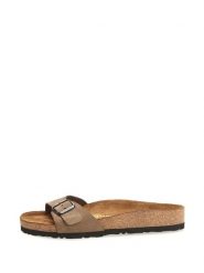 Comfortfusse Skórzane klapki w kolorze jasnobrązowym rozmiar: 42. Brązowe klapki Comfortfüße, bez wzorów, z otwartym noskiem, bez obcasa. Za 173.99 zł.