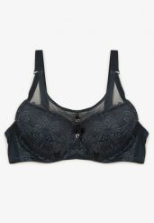 Ciemnozielony Biustonosz Full Cup z Koronką i Cyrkoniami Filipena. Zielone biustonosze Born2be, bez wzorów, z koronki. Za 39.99 zł.