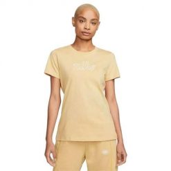 Koszulka treningowa damska Nike DR8977252. Brązowe bluzki Nike, m, bez wzorów, z bawełny, sportowe, bez kołnierzyka, bez ramiączek. Za 188.00 zł.