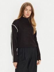 Brave Soul Golf LK-230JOURNEYA Czarny Regular Fit. Czarne golfy Brave Soul, xl, bez wzorów, z syntetyku, bez ramiączek. Za 49.99 zł.