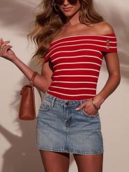 LA Angels Koszulka w kolorze czerwono-białym rozmiar: S. Białe bluzki LA Angels, s, bez wzorów, bez kołnierzyka, bez ramiączek. Za 113.99 zł.