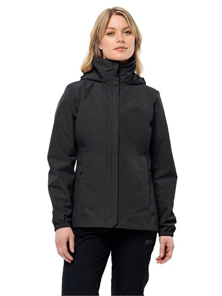 Jack Wolfskin Kurtka przeciwdeszczowa "Stormy Point" w kolorze czarnym rozmiar: S. Czarne kurtki sportowe Jack Wolfskin, s, bez wzorów, z materiału, bez kaptura, outdoorowe. Za 306.01 zł.
