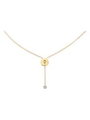 Diamant Exquis Złoty naszyjnik z diamentem - dł. 42 cm rozmiar: onesize. Żółte naszyjniki Diamant Exquis, z diamentem, złote. Za 874.39 zł.