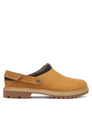 Timberland Klapki Clog TB0A2PSB7541 Brązowy jasny. Brązowe klapki Timberland, bez wzorów, z nubiku, bez obcasa. Za 779.99 zł.