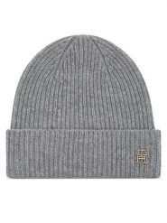 Tommy Hilfiger Czapka Cashmere Chic Beanie AW0AW15321 Szary. Szare czapki TOMMY HILFIGER, bez wzorów, z kaszmiru. Za 379.99 zł.