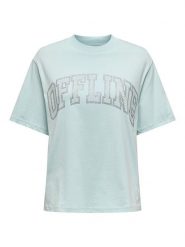 ONLY Koszulka w kolorze błękitnym rozmiar: L. Niebieskie bluzki Only, l, bez wzorów, z bawełny, bez kołnierzyka, bez ramiączek. Za 43.68 zł.