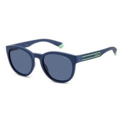 Okulary przeciwsłoneczne POLAROID PLD 2150/S PJP Unisex Rozmiar 52 mm. Niebieskie okulary przeciwsłoneczne Polaroid, bez wzorów, sportowe. W wyprzedaży za 303.30 zł.