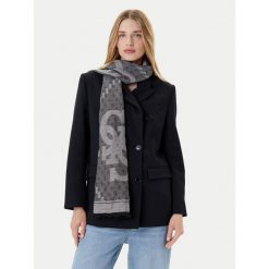 Szal Guess. Szare szaliki Guess, z aplikacjami. Za 289.99 zł.