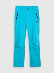 4F Spodnie trekkingowe softshell membrana 10000 damskie - turkusowe XXL. Niebieskie spodnie narciarskie 4f, s, bez wzorów, z materiału, trekkingowe, primaloft. Za 299.99 zł.