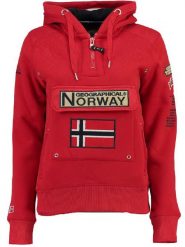Geographical Norway Bluza "Gymclass" w kolorze czerwonym rozmiar: L. Czerwone bluzy Geographical Norway, l, bez wzorów, z kapturem. Za 135.17 zł.