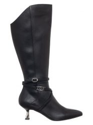 Liu Jo Skórzane kozaki w kolorze czarnym rozmiar: 36. Czarne kozaki Liu Jo, na zimę, bez obcasa, na obcasie, bez zapięcia. Za 569.68 zł.