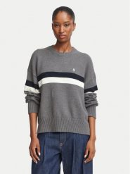 Guess Jeans Sweter W6BR08 Z1251 Szary ciemny Regular Fit. Szare swetry Guess Jeans, l, z aplikacjami, z bawełny, bez ramiączek. Za 389.99 zł.
