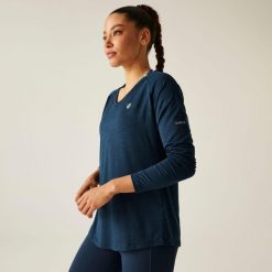 Koszulka sportowa z długim rękawem damska Discern. Szare koszulki sportowe Dare 2b, bez wzorów, bez ramiączek, trekkingowe. Za 157.50 zł.