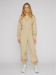 ROTATE Kombinezon Cliera RT494 Beżowy Slim Fit. Brązowe sukienki ROTATE, s, bez wzorów, z syntetyku, bez kołnierzyka, bez ramiączek. Za 1,149.00 zł.