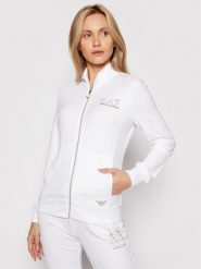 EA7 Emporio Armani Bluza 8NTM43 TJ9RZ 1100 Biały Regular Fit. Białe bluzy EA7 Emporio Armani, xs, bez wzorów, z syntetyku, bez kaptura. Za 459.99 zł.