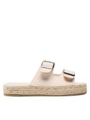 Jenny Fairy Espadryle WSS20593-01A Beżowy. Brązowe espadryle Jenny Fairy, bez wzorów, z materiału, bez obcasa, bez zapięcia. Za 99.99 zł.