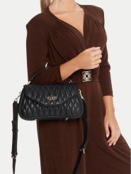 Guess Torebka Valla HWQG81 22200 Czarny. Czarne torebki klasyczne Guess, z aplikacjami, ze skóry, bez dodatków. Za 339.99 zł.