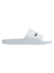 Under Armour Klapki w kolorze białym rozmiar: 38. Białe klapki Under Armour, bez wzorów, z otwartym noskiem, bez obcasa. Za 69.99 zł.