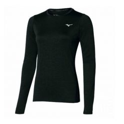 Koszulka Z Długim Rękawem Dla Kobiet Impulse Core. Czarne bluzki Mizuno, bez wzorów, sportowe, bez kołnierzyka, bez ramiączek. Za 182.99 zł.