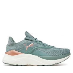 Buty do biegania Puma. Zielone obuwie sportowe Puma, bez zapięcia, do biegania. Za 229.99 zł.