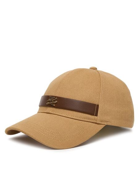 KARL LAGERFELD Czapka z daszkiem B1W33010 Beżowy. Brązowe czapki KARL LAGERFELD, bez wzorów, z bawełny. Za 429.99 zł.