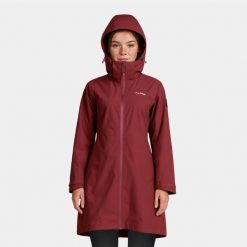 Płaszcz przeciwdeszczowy damski Alpinus Urmia. Czerwone płaszcze Alpinus, xl, bez wzorów, bez kaptura. Za 399.00 zł.