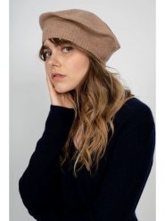 Perfect Cashmere Kaszmirowa czapka "Paris" w kolorze karmelowym rozmiar: onesize. Brązowe czapki Perfect Cashmere, bez wzorów, z kaszmiru. Za 143.99 zł.
