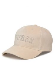 Guess Czapka z daszkiem V4BZ04 K0232 Beżowy. Brązowe czapki Guess, z aplikacjami, z materiału. Za 159.99 zł.