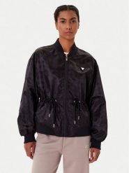 Guess Kurtka przejściowa V5YL11 WHFU0 Czarny Regular Fit. Czarne kurtki Guess, xl, z aplikacjami, z syntetyku, bez kaptura. Za 619.99 zł.