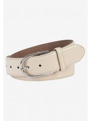 More & More Skórzany pasek w kolorze kremowym rozmiar: 85. Brązowe paski More & More, bez wzorów, z materiału. Za 82.83 zł.