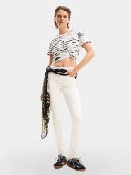 Desigual T-Shirt Lou 24SWTKA8 Biały Regular Fit. Białe t-shirty Desigual, xs, bez wzorów, z syntetyku, bez kołnierzyka, bez ramiączek. Za 169.99 zł.