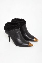 Botki damskie skórzane Lucy 25 PINKO. Botki Pinko, bez wzorów, bez obcasa, bez zapięcia. Za 1,349.00 zł.