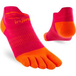 Skarpety do biegania damskie Injinji Run Lightweight No-Show. Brązowe skarpety Injinji, bez wzorów. Za 62.99 zł.