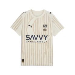 Młodzieżowa koszulka KIDSUPER × AL-HILAL SFC PUMA. Biała bluzki Puma, m, bez wzorów, młodzieżowe, bez kołnierzyka, bez ramiączek. Za 349.00 zł.