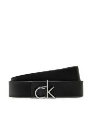 Calvin Klein Pasek Damski Ck Logo Reversible Belt 3.0 K60K613074 Czarny. Czarne paski Calvin Klein, bez wzorów, ze skóry. Za 159.99 zł.