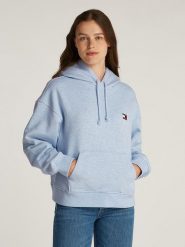 TOMMY JEANS Bluza w kolorze błękitnym rozmiar: M. Niebieskie bluzy Tommy Jeans, m, bez wzorów, z bawełny, z kapturem. Za 228.38 zł.