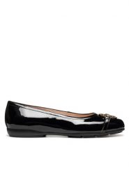 Geox Baleriny D Annytah D557NB 00066 C9999 Czarny. Czarne baleriny Geox, bez wzorów, z lakierowanej skóry, bez obcasa. Za 499.99 zł.