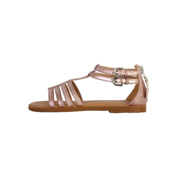 Sandały GEOX J SANDAL KARLY Rose. Czerwone sandały Geox, bez wzorów, z syntetyku, bez obcasa, bez zapięcia. Za 187.99 zł.