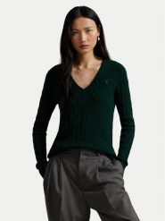 Polo Ralph Lauren Sweter 211971866009 Zielony Slim Fit. Zielone swetry Polo Ralph Lauren, s, bez wzorów, z wełny, bez ramiączek. Za 989.99 zł.