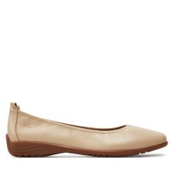 Baleriny Josef Seibel. Brązowe baleriny Josef Seibel, bez wzorów, bez obcasa. Za 299.99 zł.