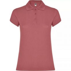 Damska Koszulka Polo W Gwiazdki. Czerwone koszulki polo ROLY, xl, bez wzorów, bez kołnierzyka, bez ramiączek. Za 65.99 zł.