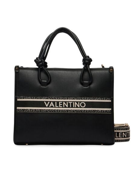 Valentino Torebka Aella VBS9ZW04 Czarny. Czarne torebki klasyczne Valentino, bez wzorów, ze skóry, bez dodatków. Za 392.99 zł.