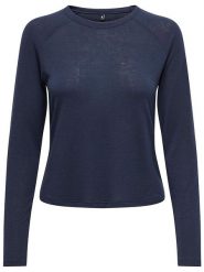 ONLY Koszulka w kolorze granatowym rozmiar: M. Niebieskie bluzki Only, m, bez wzorów, bez kołnierzyka, bez ramiączek. Za 66.00 zł.