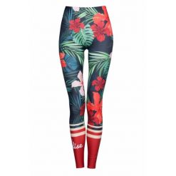 Legginsy sportowe damskie DEEP TRIP Rajskie. Legginsy sportowe DEEP TRIP, l, bez wzorów, z elastanu, z podwyższonym stanem, na fitness i siłownię. Za 179.00 zł.