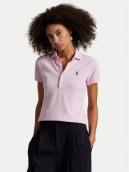 Polo Ralph Lauren Polo 211B18200014 Różowy jasny Slim Fit. Czerwone koszulki polo Polo Ralph Lauren, m, bez wzorów, bez kołnierzyka, bez ramiączek. Za 639.99 zł.