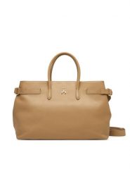 Patrizia Pepe Torebka 8B0270 L162 B775 Beżowy. Brązowe shopper Patrizia Pepe, bez wzorów, ze skóry, bez dodatków. Za 1,999.00 zł.