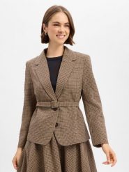 Marie Lund marynarka z domieszką wełny Kobiety beżowy|brązowy, S. Brązowe marynarki i żakiety Marie Lund, s, bez wzorów, z wełny, eleganckie. Za 399.95 zł.