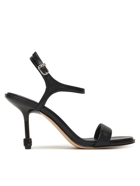 MICHAEL Michael Kors Sandały Ivy High 40S6IVHS2L Czarny. Czarne sandały MICHAEL Michael Kors, bez wzorów, ze skóry, bez obcasa, na szpilce, bez zapięcia. Za 470.99 zł.