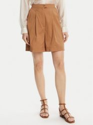 Max Mara Beachwear Bermudy Sultano 2516141019 Brązowy Relaxed Fit. Brązowe szorty Max Mara Beachwear, bez wzorów, z bawełny. Za 479.99 zł.