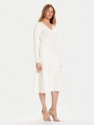 TWINSET Sukienka dzianinowa 252TP3271 Écru Regular Fit. Sukienki Twinset, l, bez wzorów, z dzianiny, bez kołnierzyka, bez ramiączek. Za 1,209.00 zł.